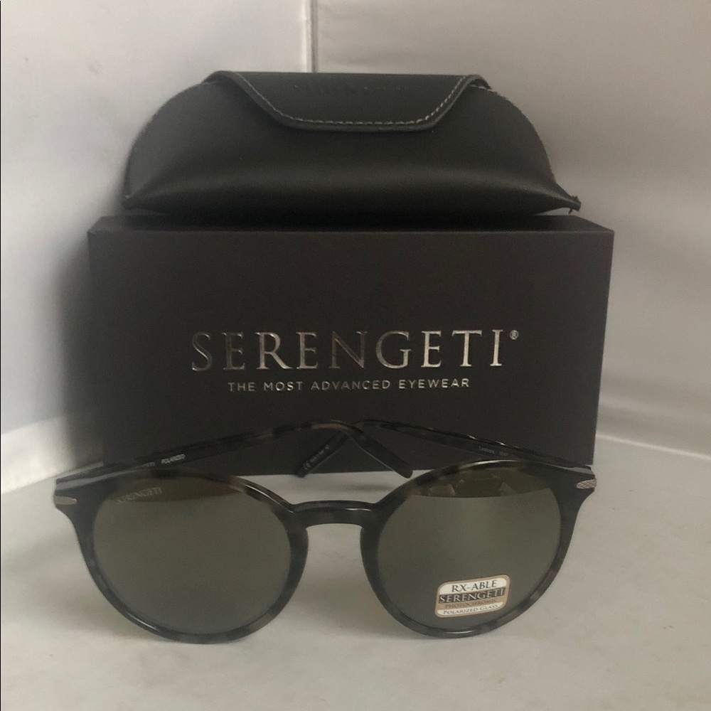 Serengeti Leonora Tortoise Sunglasses Polarized with Grey Lenses.